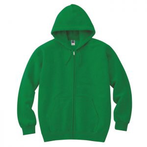 8.4オンス ジップアップライトパーカー 029-ケリーグリーン