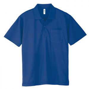4.4オンス ドライポロシャツ（ポケット付） 032-ロイヤルブルー