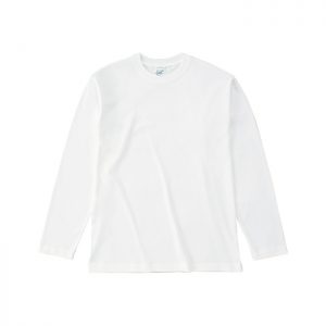 オープンエンドマックスウェイト ロングスリーブTシャツ（リブ無シ） 01-ホワイト