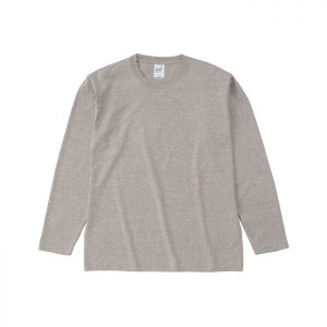 オープンエンドマックスウェイト ロングスリーブTシャツ（リブ無シ） 05-ヘザーグレー