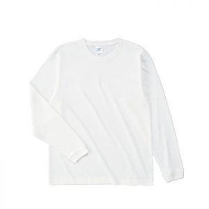オープンエンドマックスウェイト ロングスリーブTシャツ（リブ有リ） 01-ホワイト