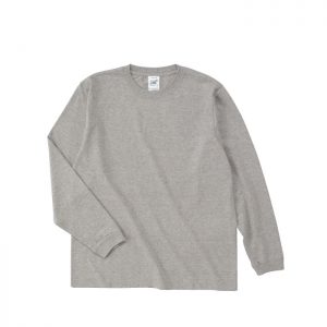 オープンエンドマックスウェイト ロングスリーブTシャツ（リブ有リ） 05-ヘザーグレー