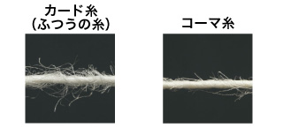 コーマ糸とふつうの糸の違い