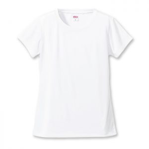 4.7オンス ドライシルキータッチ Tシャツ（ローブリード） 001-ホワイト