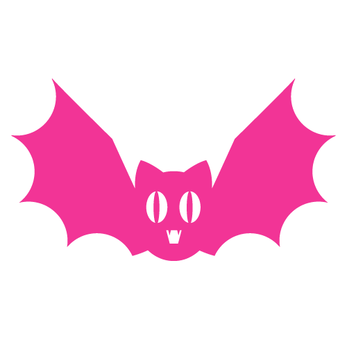 アトムのデザイン素材 猫目のコウモリ