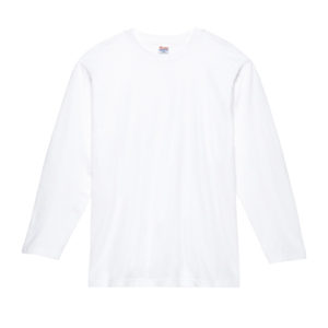 5.6オンス ヘビーウェイト 長袖Tシャツ 001-ホワイト