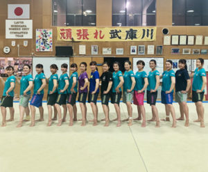武庫川女子大学体操部様のドライハーフパンツにプリント！