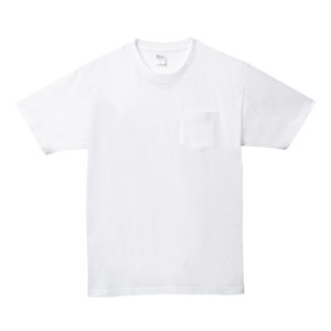 5.6オンス ヘビーウェイトポケットTシャツ 001-ホワイト