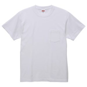 5.6オンス ハイクオリティー Tシャツ（ポケット付） 001-ホワイト
