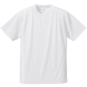 4.1オンス ドライアスレチック Tシャツ 001-ホワイト