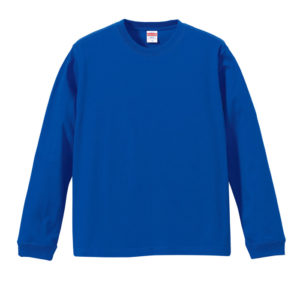5.6オンス ロングスリーブ Tシャツ（1.6インチリブ） 085-ロイヤルブルー