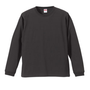 5.6オンス ロングスリーブ Tシャツ（1.6インチリブ） 165-スミ