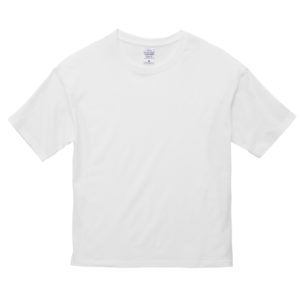 5.6オンス ビッグシルエット Tシャツ 001-ホワイト