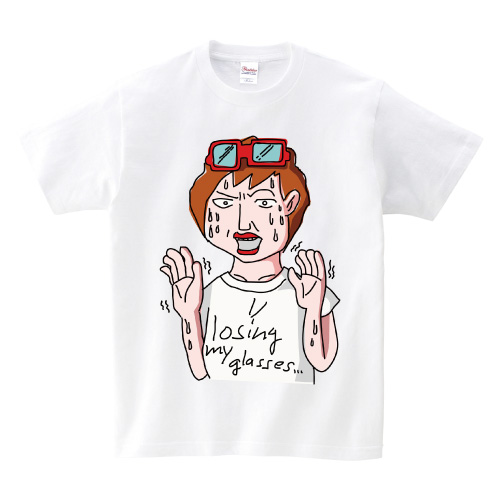 シュールTシャツ：losing my glasses…