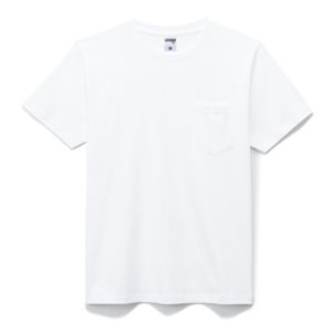 5.3オンスユーロポケット付きTシャツ 15P-ホワイト
