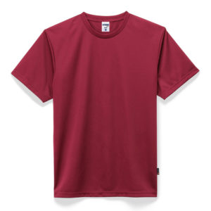 4.3オンスドライTシャツ（ポリジン加工） 23-バーガンディ