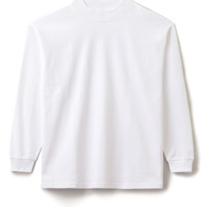10.2オンススーパーヘビーウェイトモックネックTシャツ 15-ホワイト