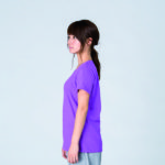 5.6オンス へビーウェイトTシャツ 女性 WLサイズ 側面 着用イメージ