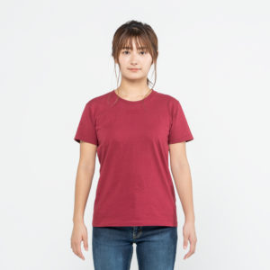 5.0オンス ベーシックTシャツ 女性 Sサイズ 正面 着用イメージ