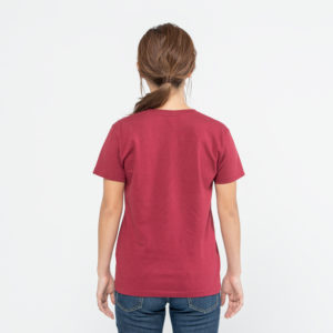 5.0オンス ベーシックTシャツ 女性 Sサイズ 背面 着用イメージ