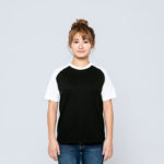 5.6オンス へビーウェイトラグランTシャツ 女性 Sサイズ 正面 着用イメージ