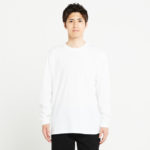 5.6オンス ヘビーウェイト長袖Tシャツ（＋リブ） 男性 Lサイズ 正面 着用イメージ