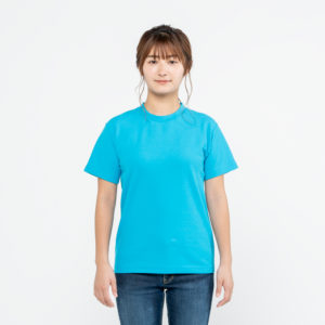 5.8オンス TCクルーネック Tシャツ 女性 Sサイズ 正面 着用イメージ