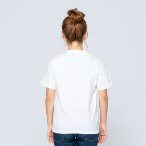 7.4オンス スーパーヘビーTシャツ 女性 Sサイズ 背面 着用イメージ