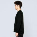 7.4オンス スーパーヘビー長袖Tシャツ 男性 Lサイズ 側面 着用イメージ