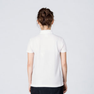 4.9オンス ボタンダウンポロシャツ（ポケット付き） 女性 SSサイズ 背面 着用イメージ