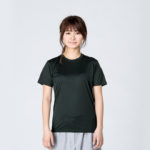 3.5オンス インターロック ドライ Tシャツ 女性 SSサイズ 正面 着用イメージ