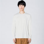 3.5オンス インターロックドライ長袖Tシャツ 男性 Lサイズ 正面 着用イメージ