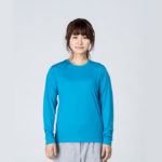 3.5オンス インターロックドライ長袖Tシャツ 女性 SSサイズ 正面 着用イメージ