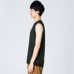 3.5オンス インターロックドライノースリーブ 男性 Lサイズ 側面 着用イメージ