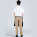 帆前掛け ショート 男性 Fサイズ 背面 着用イメージ