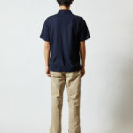 4.7オンス スペシャル ドライ カノコ ポロシャツ　（ボタンダウン）　（ポケット付）（ローブリード） 男性 背面 着用イメージ