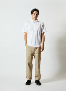 4.1オンス ドライアスレチック ポロシャツ（ボタンダウン）（ポケット付） 男性 正面 着用イメージ