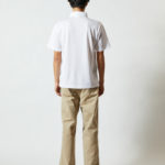 4.1オンス ドライアスレチック ポロシャツ（ボタンダウン）（ポケット付） 男性 背面 着用イメージ
