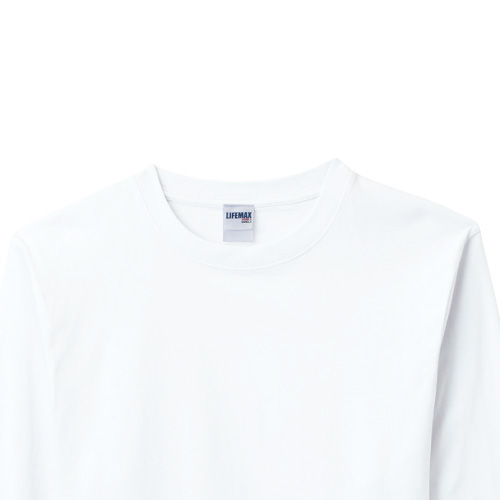 6.2オンスヘビーウェイトロングスリーブTシャツ（ホワイト）のイメージ