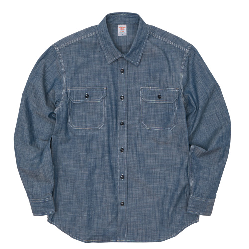 T/C シャンブレー ワーク ロングスリーブ シャツ