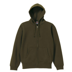 10.0オンス T/C スウェット フルジップ パーカ（裏起毛） 033-オリーブ