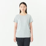 5.6オンス へビーウェイトTシャツ 女性 WLサイズ 正面拡大（モデル身長：166cm） 着用イメージ