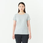 ヘビーウェイトTシャツ 女性 WMサイズ 正面拡大（モデル身長：166cm） 着用イメージ