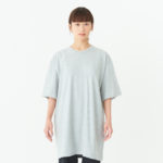 5.6オンス へビーウェイトTシャツ 女性 XLサイズ 正面拡大（モデル身長：154cm） 着用イメージ