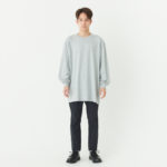 5.6オンス ヘビーウェイト長袖Tシャツ（＋リブ） 男性 2XLサイズ 正面（モデル身長：171cm） 着用イメージ