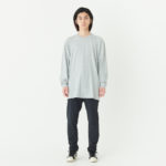 5.6オンス ヘビーウェイトLS-Tシャツ（+リブ） 男性 3XLサイズ 正面（モデル身長：180cm） 着用イメージ