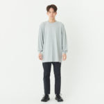 5.6オンス ヘビーウェイト長袖Tシャツ（＋リブ） 男性 XLサイズ 正面（モデル身長：171cm） 着用イメージ