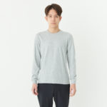 5.6オンス ヘビーウェイト長袖Tシャツ（＋リブ） 男性 XSサイズ 正面拡大（モデル身長：171cm） 着用イメージ