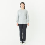 5.6オンス ヘビーウェイトLS-Tシャツ（+リブ） 女性 Sサイズ 正面（モデル身長：166cm） 着用イメージ