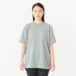4.4オンス ドライTシャツ 女性 Lサイズ 正面拡大（モデル身長：166cm） 着用イメージ